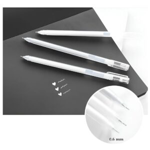 Caneta Esferográfica Branca Ponta Fina 0.6mm - Importados