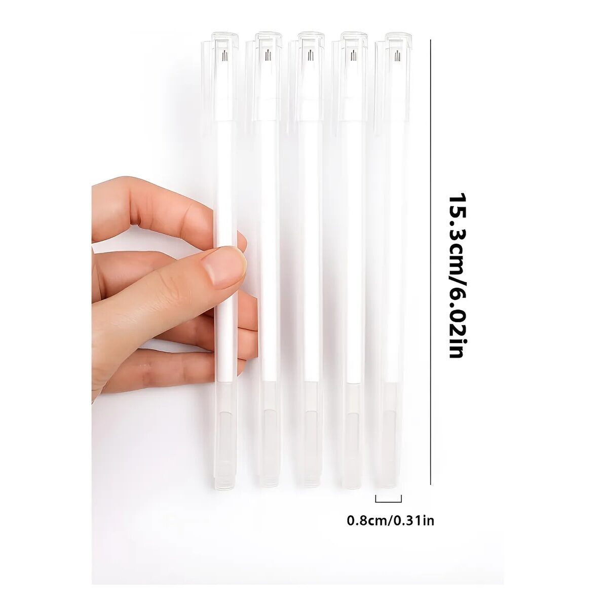 caneta-tinta-branca-importados-4.jpg Caneta Esferográfica Branca Ponta Fina 0.6mm - Importados - Imagem 4