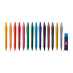 Conjunto Giz de Cera Apagável 14 Cores + Borracha - Tris - Imagem 2