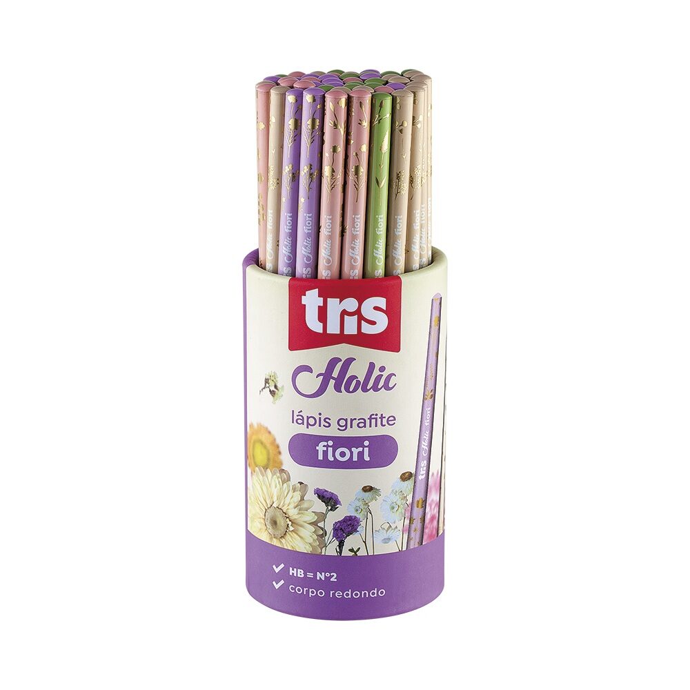 lapis-grafite-fiori-tris.jpg Lápis Grafite Holic Fiori - Tris - Imagem 2