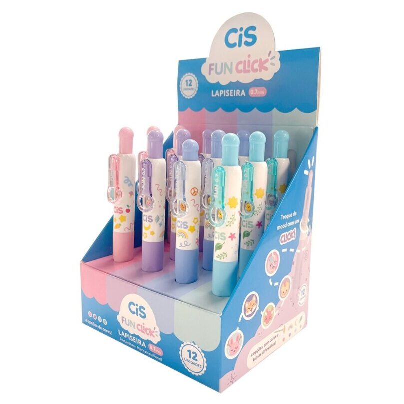 lapiseira-fun-click-cis-2.jpg Lapiseira Fun Click 0.7mm - CiS - Imagem 2