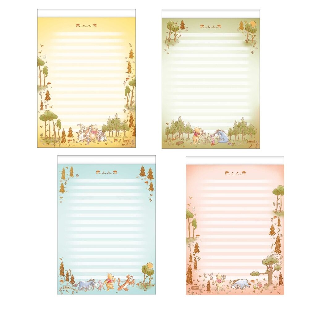 papel-de-carta-pooh-tilibra-2.jpg Bloco Papel de Carta Pooh 177x240mm 50 Folhas – Tilibra - Imagem 2