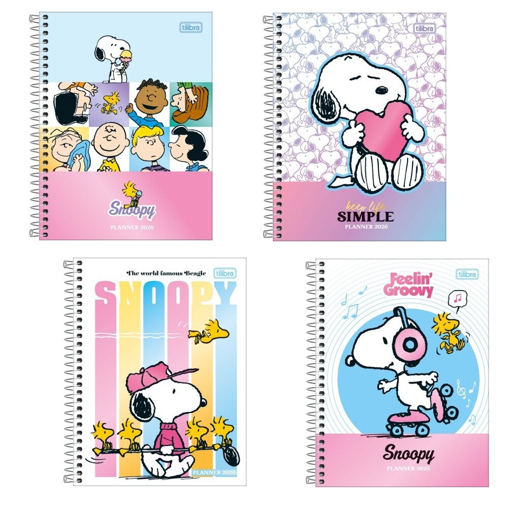 planner-snoopy-2026-tilibra.jpg Planner 2026 Espiral Snoopy 177x240mm - Tilibra - Imagem 1