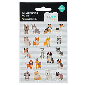 Cartela De Adesivos Auau - Fofy