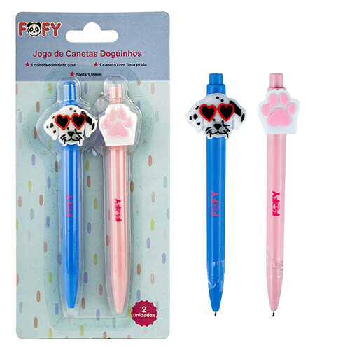 111489.jpg Blister Caneta Esferográfica Doguinhos c/ 2und - Fofy - Imagem 1