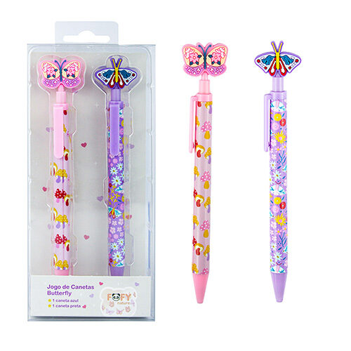111632.jpg Caixa Caneta Esferográfica Butterfly c/ 2und - Fofy - Imagem 1