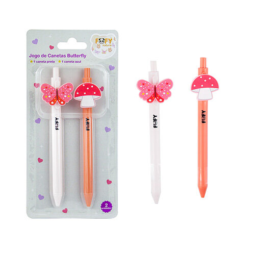 111830.jpg Blister Caneta Esferográfica Butterfly c/ 2und - Fofy - Imagem 1