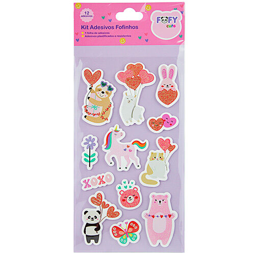 111922.jpg Cartela De Adesivos Fofinhos  - Fofy - Imagem 1