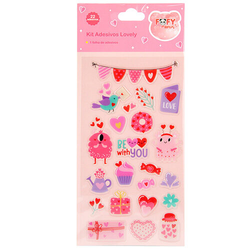 112134.jpg Cartela De Adesivos Lovely - Fofy - Imagem 1