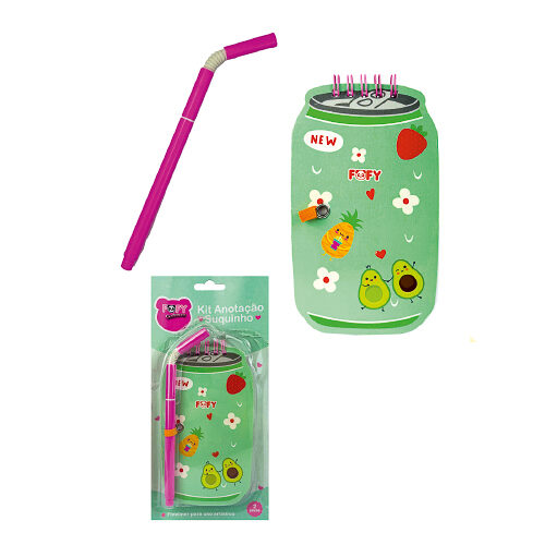 114206-1.jpg Kit Anotação Suquinho Verde - Fofy - Imagem 1