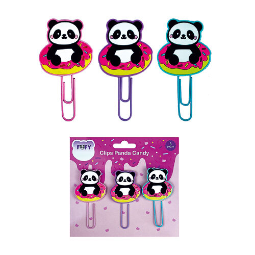 115838-1.jpg Blister Clips Panda Candy - Fofy - Imagem 1