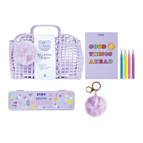 118297-1.jpg Kit Escolar Pompom Lilás - Fofy - Imagem 1