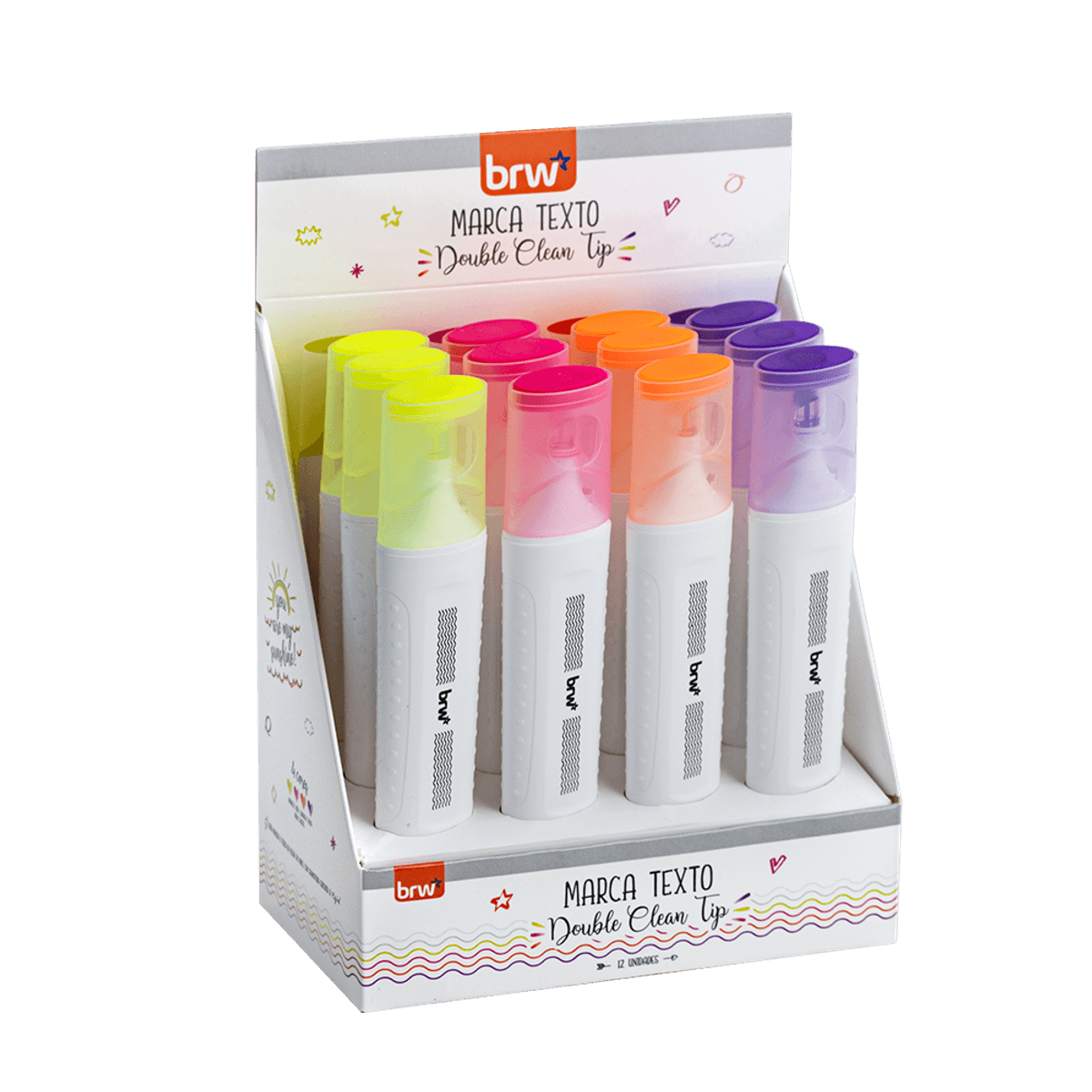 176913-1200-1200.png Marca-Texto Ponta Dupla Clean Tip - BRW - Imagem 1