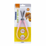 Tesoura De Aço Vai E Volta Rosa - BRW