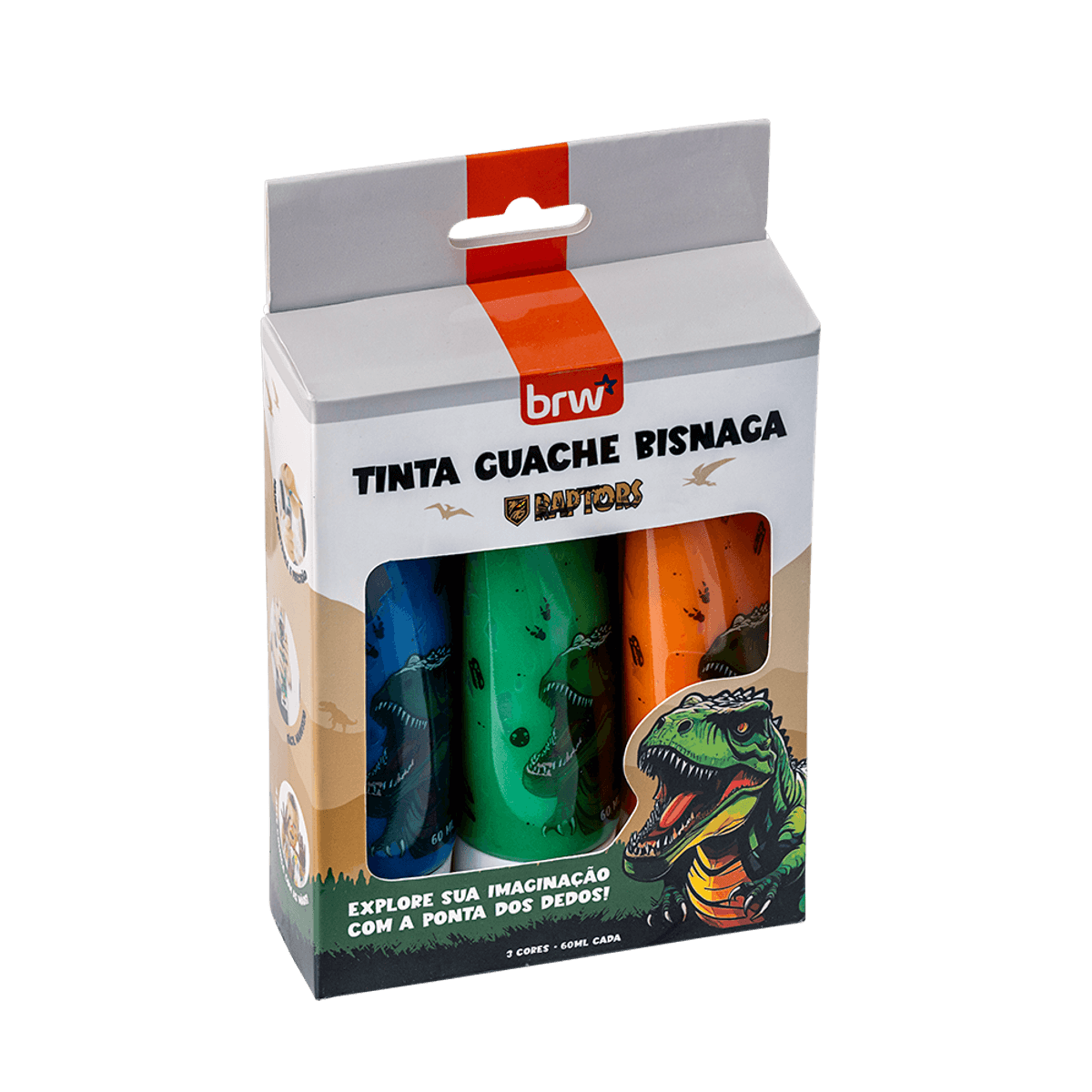 177061-1200-1200.png Caixa Tinta Guache Bisnaga 60mL Raptors c/ 3und - BRW - Imagem 1