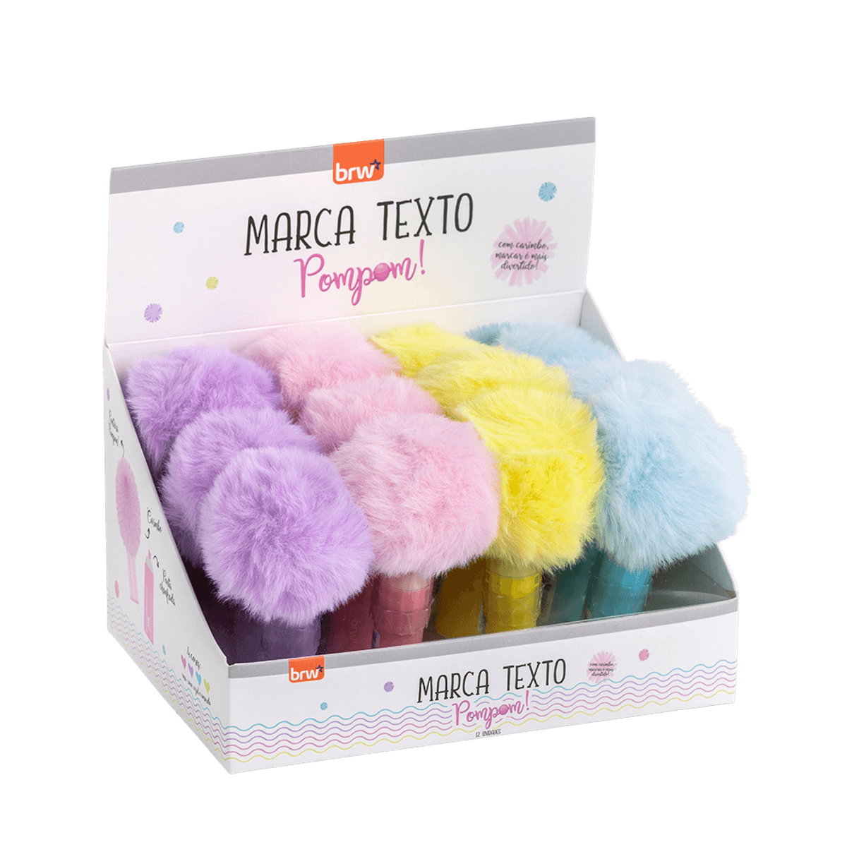 177154-1200-1200.png Mini Marca-Texto Divertido Pompom - BRW - Imagem 2