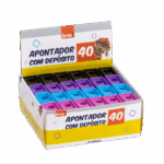 Apontador Plástico C/ Depósito Neon Black - BRW - Imagem 2