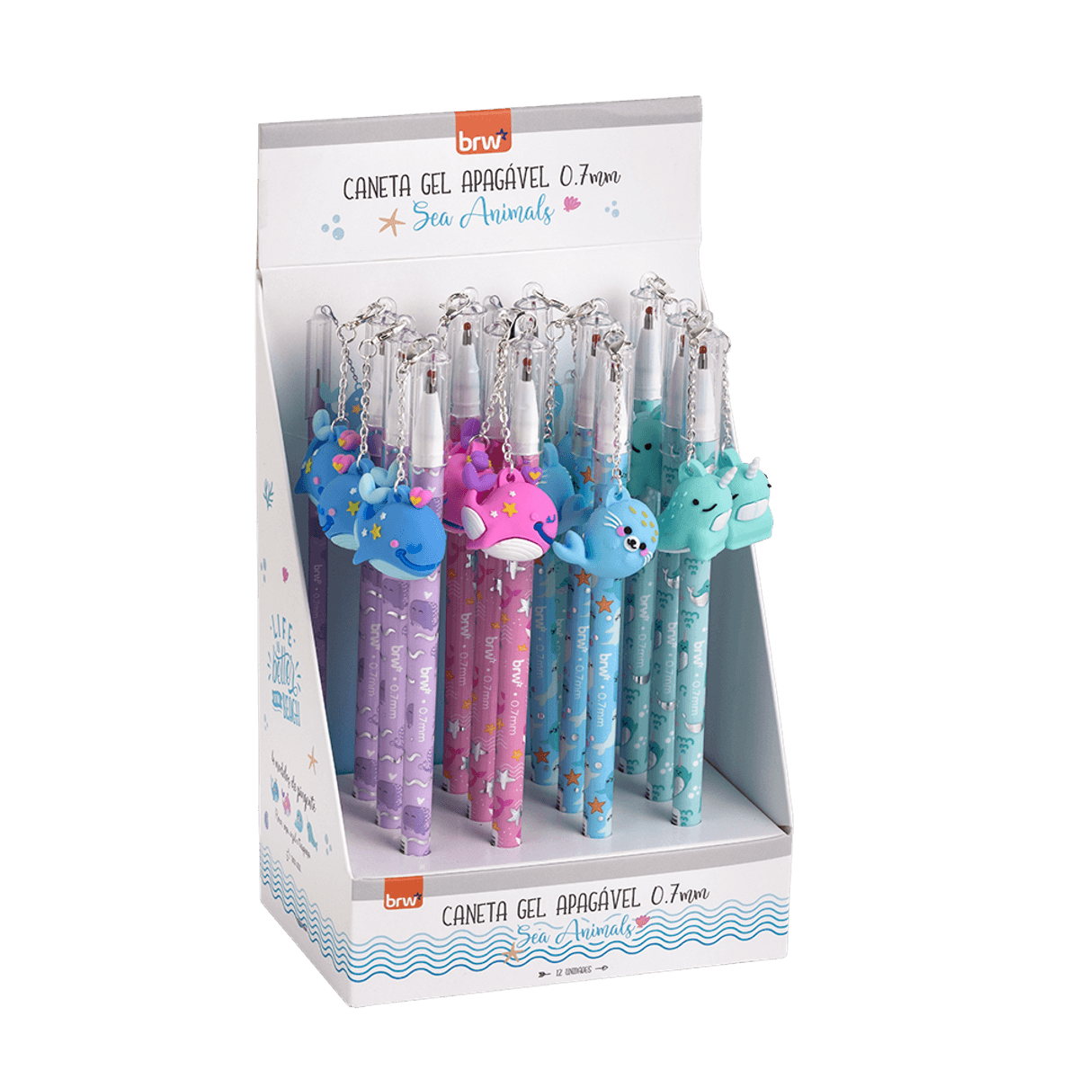 182207-1200-1200.png Caneta Esferográfica Gel Apagável Sea Animals 0.7mm - BRW - Imagem 2