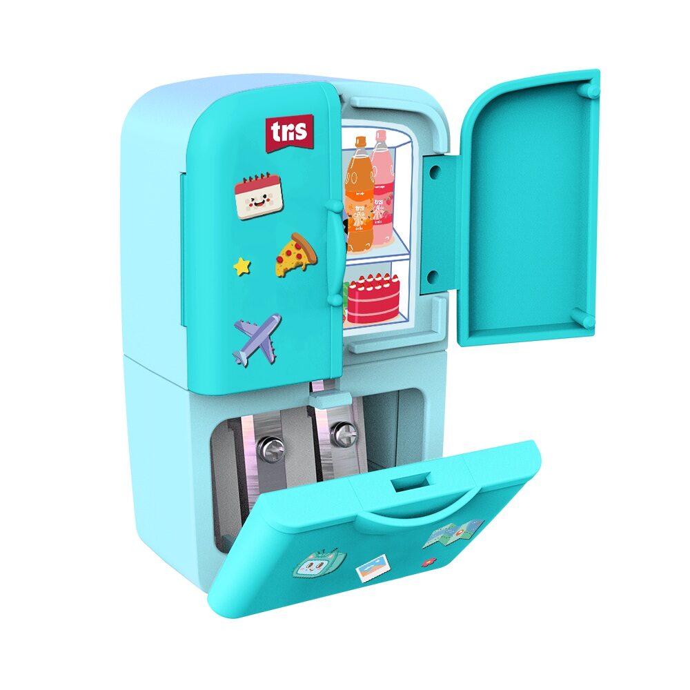 Apontador-Duplo-com-Dep-sito-Borracha-Frost-Tris-2.jpg Apontador Duplo com Depósito + Borracha Frost - Tris - Imagem 1