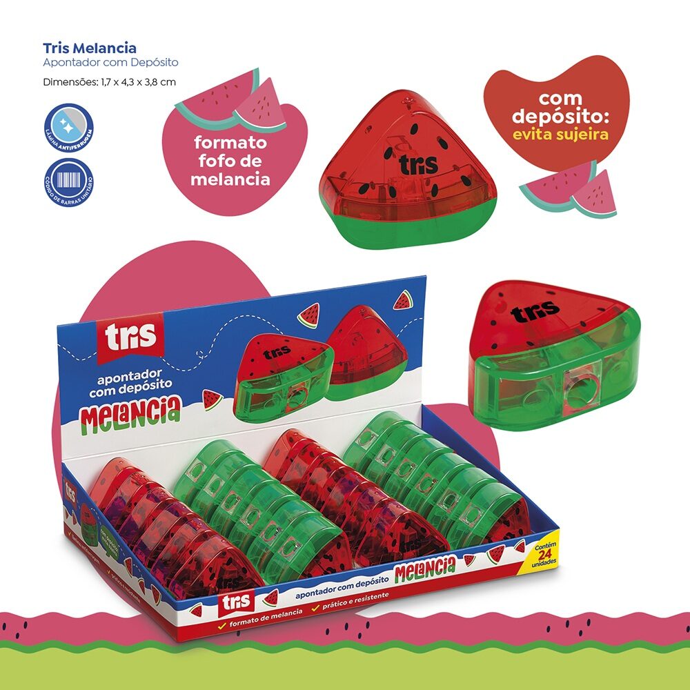 Apontador-com-Dep-sito-Melancia-Tris-3.jpg Apontador com Depósito Melancia - Tris - Imagem 3