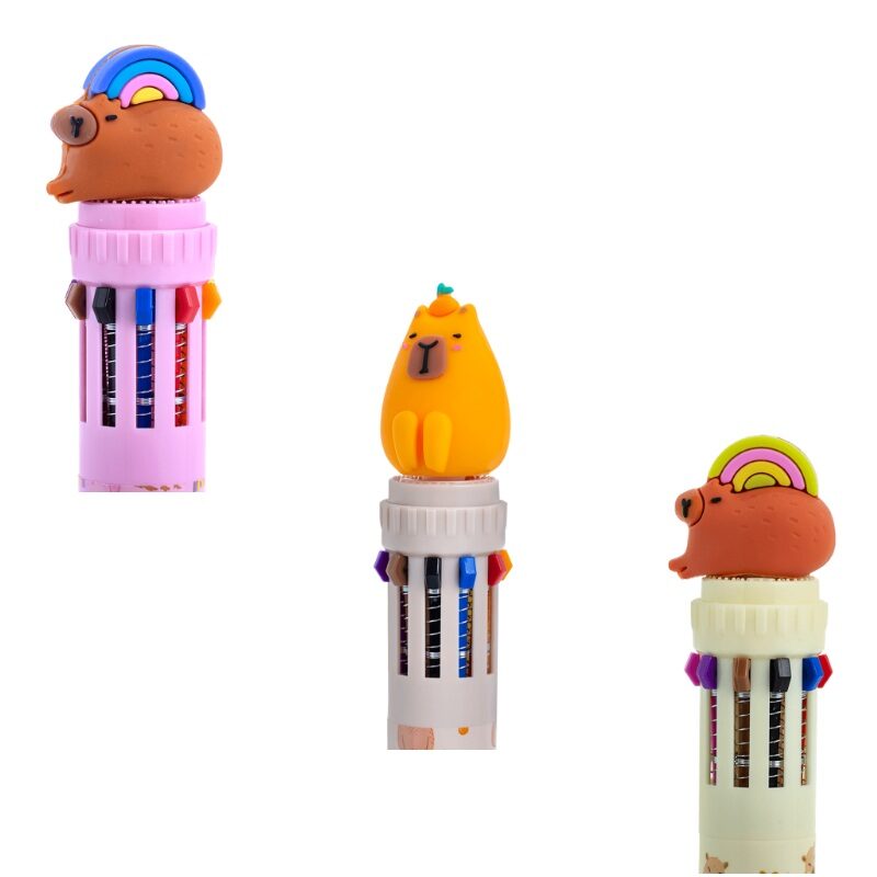 Caneta-Esferogr-fica-Capivara-10-Cores-0-7mm-BRW-2.jpg Caneta Esferográfica Capivara 10 Cores 0.7mm - BRW - Imagem 3