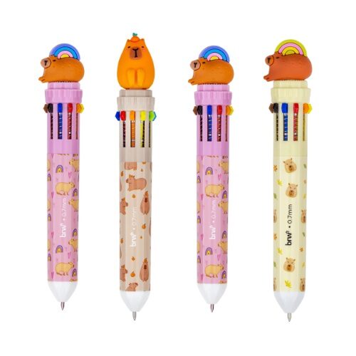 Caneta-Esferogr-fica-Capivara-10-Cores-0-7mm-BRW.jpg Caneta Esferográfica Capivara 10 Cores 0.7mm - BRW - Imagem 1