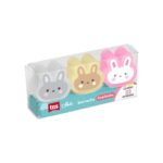 Conjunto Borracha Coelhinho Holic Fofurices c/ 3und - Tris