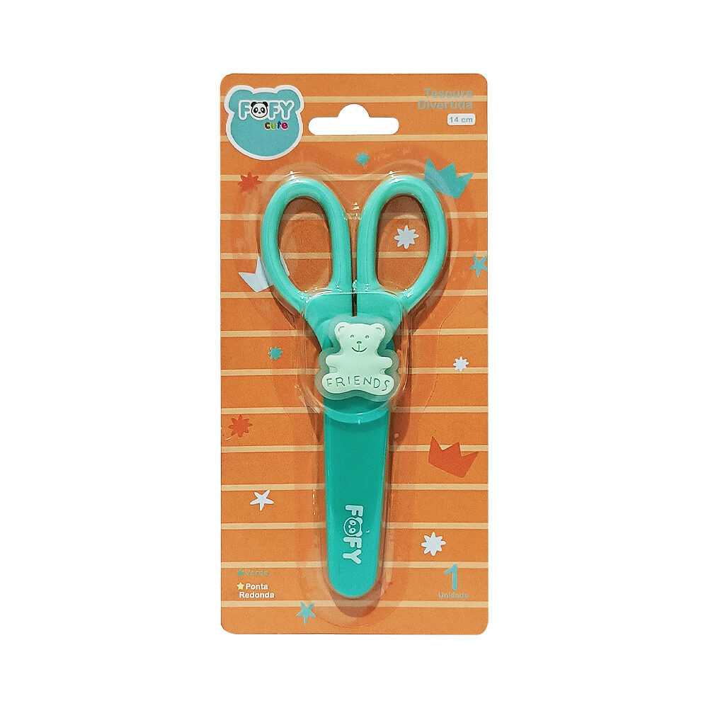 FF1701-103477-3.jpg Tesoura Divertida Verde - Fofy - Imagem 1