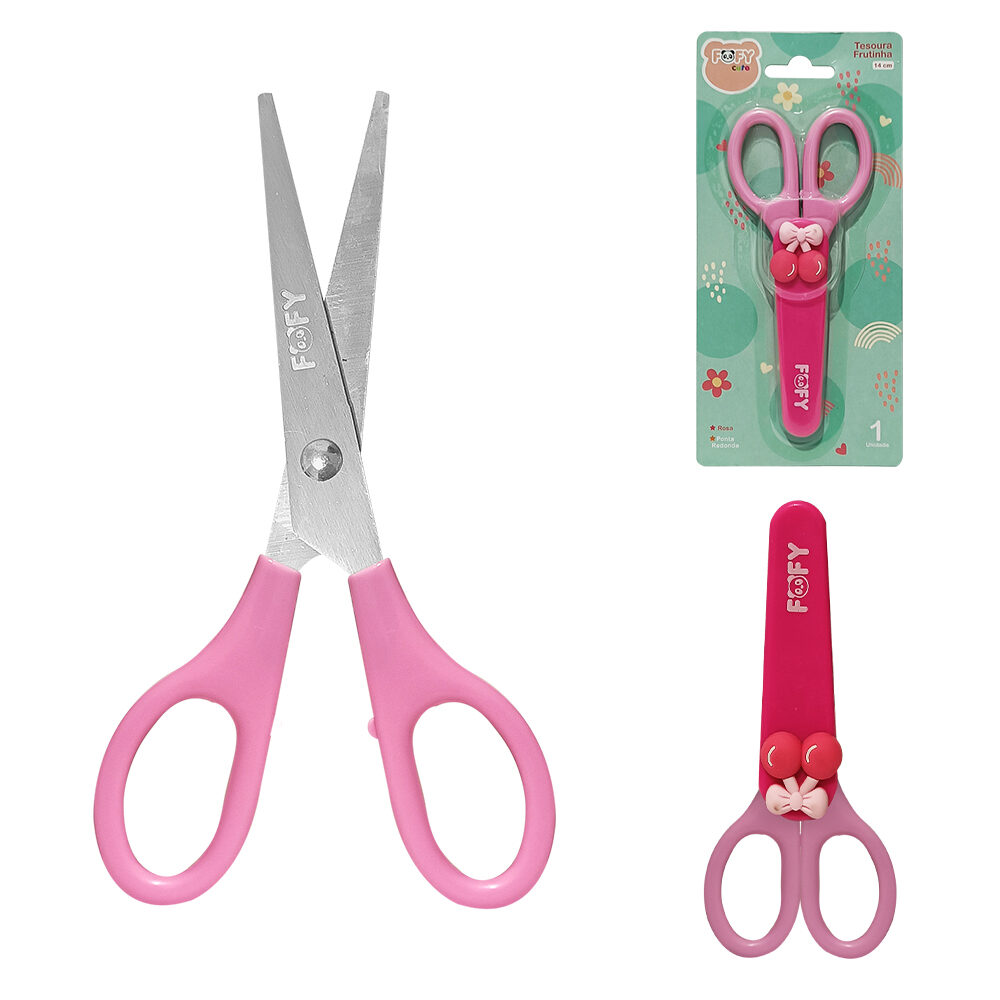 FF1713-105976-1.jpg Tesoura Frutinha Rosa - Fofy - Imagem 2