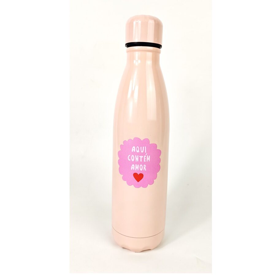 Garrafa-Rosa-Claro-Aqui-cont-m-amor-Em-A-o-Inox-Squeeze-Flori.jpg Garrafa Rosa Claro Aqui contém amor Em Aço Inox (Squeeze) - Floriê - Imagem 1