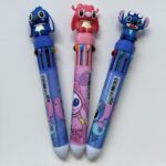 Caneta Fofa Stitch e Angel 3D 10 cores - Importados