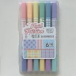 Conjunto Marca-Texto Estampado Retangular 6 Cores - Importados