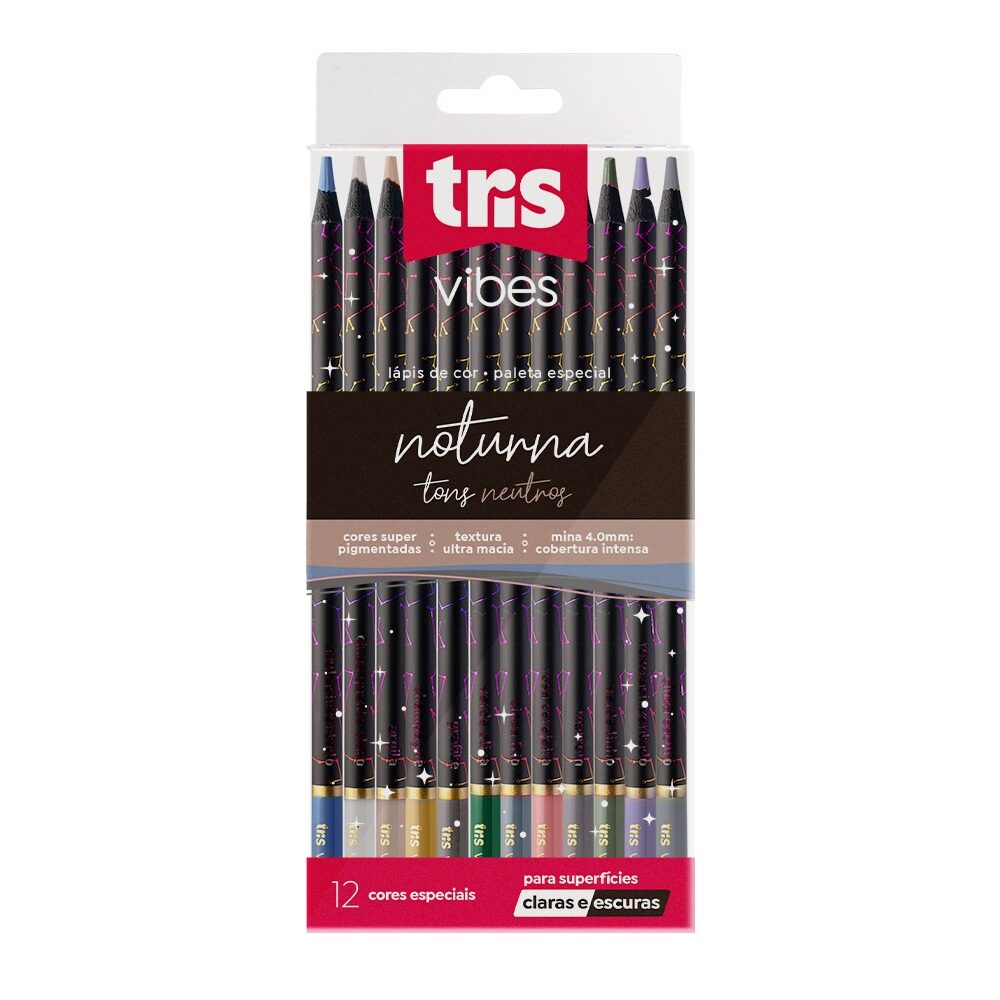 L-pis-de-Cor-Vibes-Noturna-Tons-Neutros-12-Cores-Tris.jpg Lápis de Cor Vibes Noturna Tons Neutros 12 Cores - Tris - Imagem 1