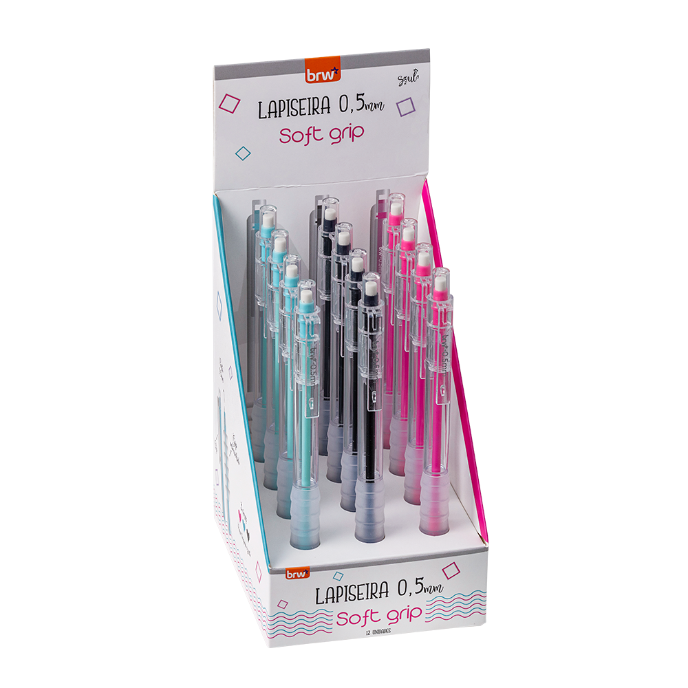 LP0502.png Lapiseira Plástica 0.5mm Soft Grip - BRW - Imagem 2