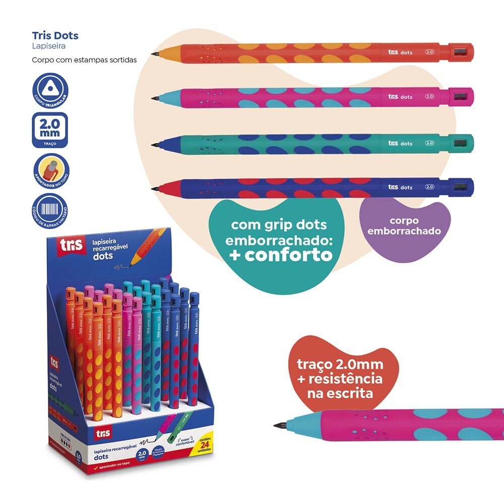 Lapiseira-Dots-2-0mm-Tris-2.jpg Lapiseira Dots 2.0mm - Tris - Imagem 2