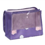 Necessaire Dobrável Lilás e Branco Poá 20x26cm - Floriê - Imagem 2