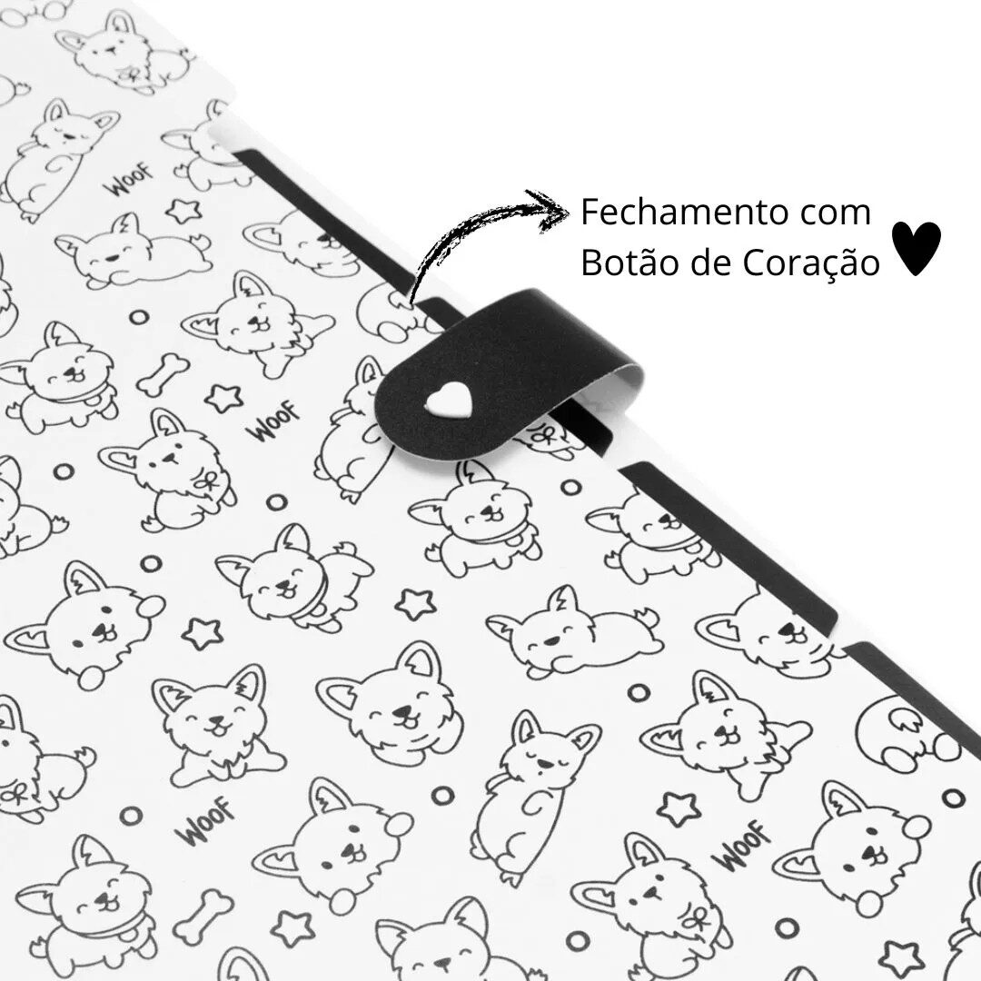 catdgog3.jpg Pasta Sanfonada A4 Com Botão 5 Divisórias Pet Dogs ou Cats - Polibras - Imagem 3