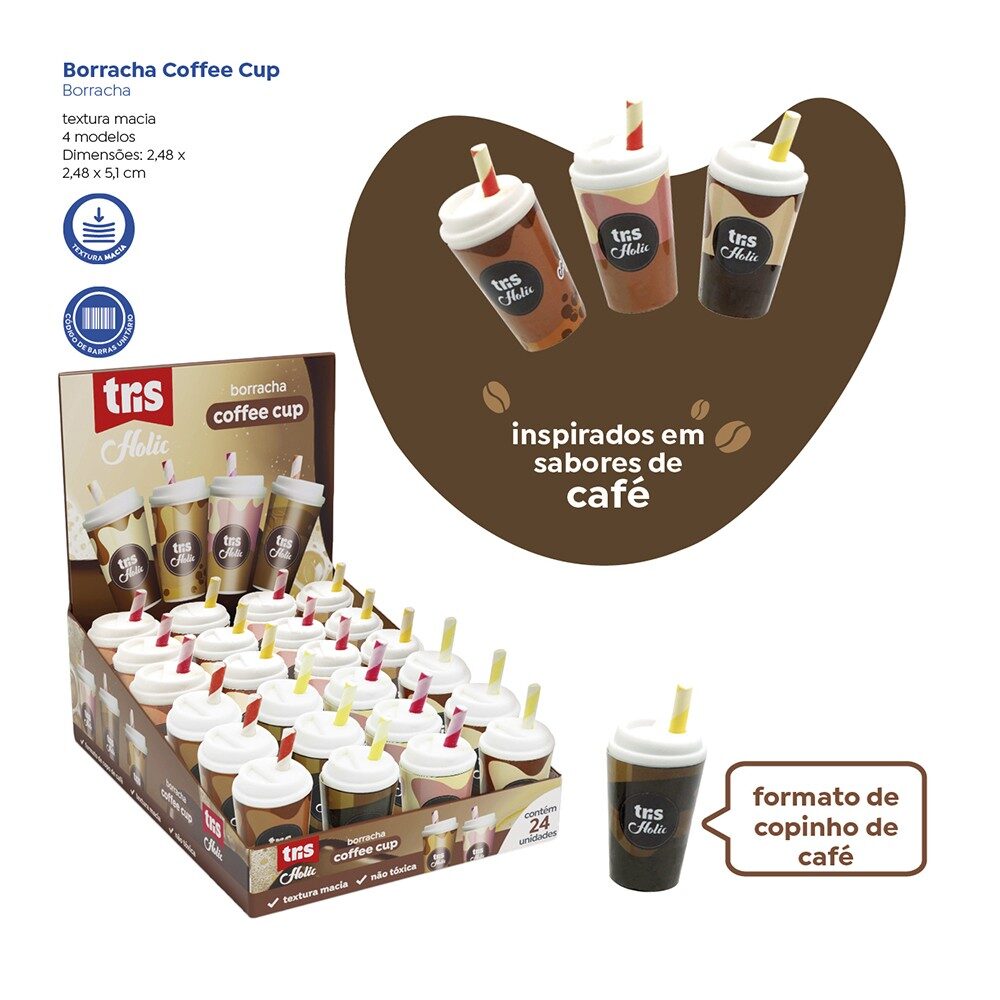 coffecup2.jpg Borracha Coffe Cup Holic - Tris - Imagem 2