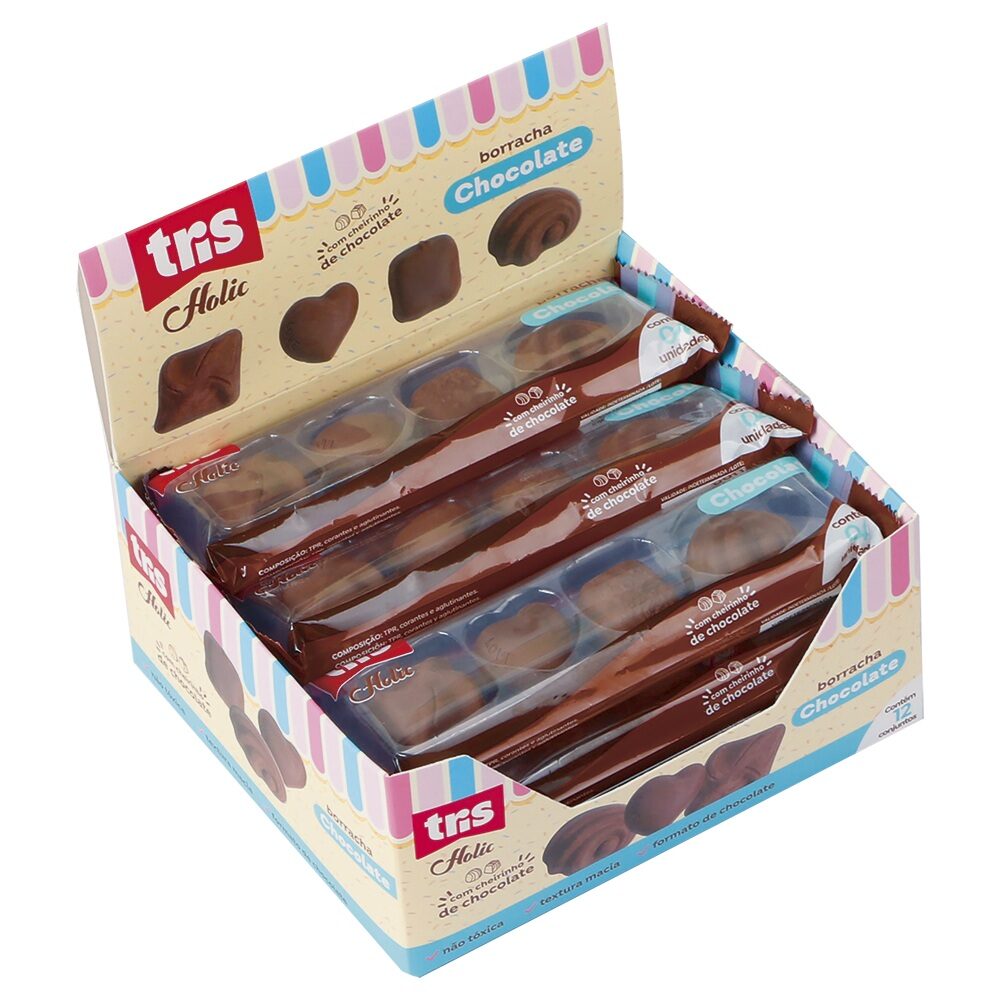 display-Conjunto-Borracha-Chocolate-Holic-Docinhos-c-4und-Tris.jpg Conjunto Borracha Chocolate Holic Docinhos c/ 4und - Tris - Imagem 4