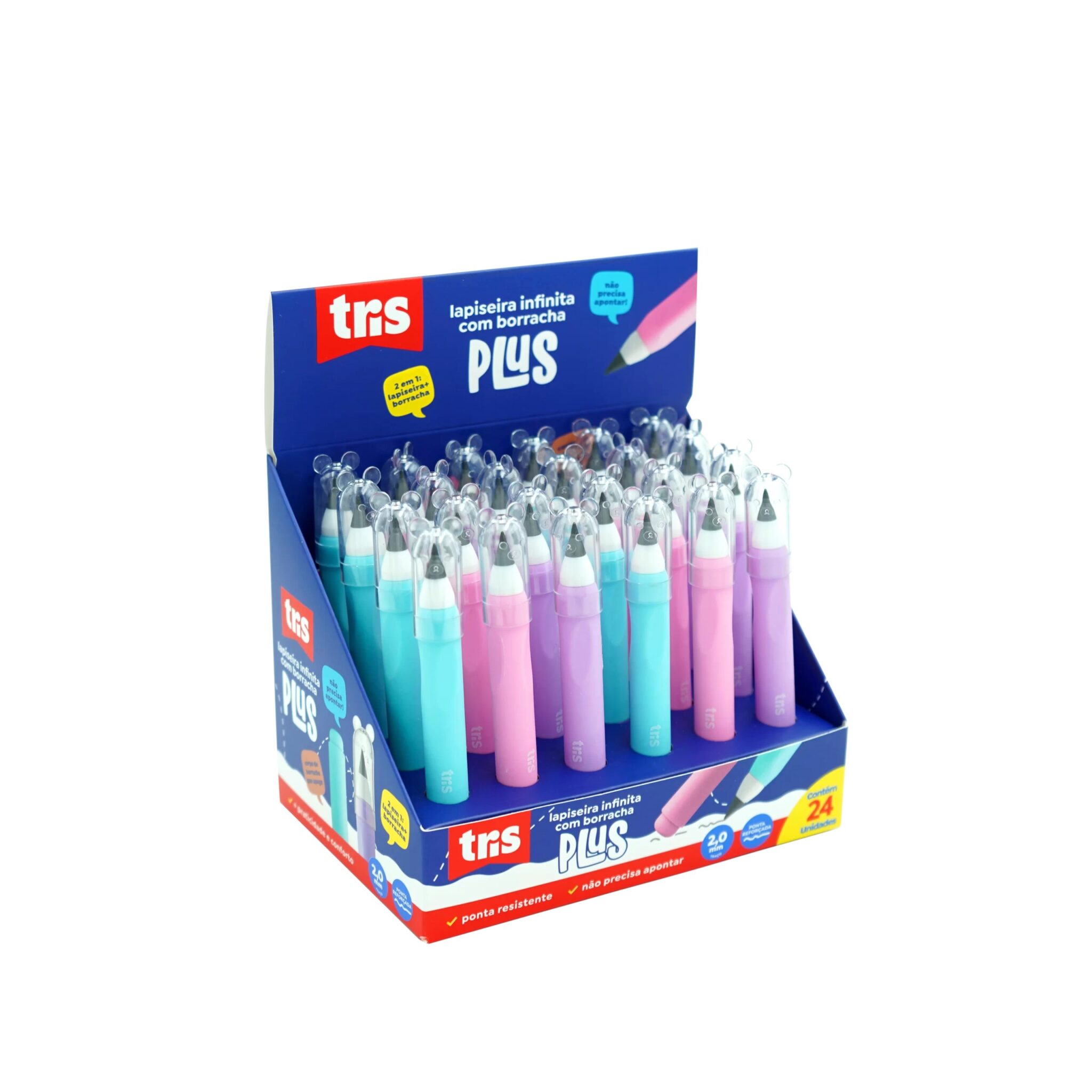 lapiseiracomborrachainfinita1.jpg Lápis Infinito Com Borracha Plus - Tris - Imagem 2