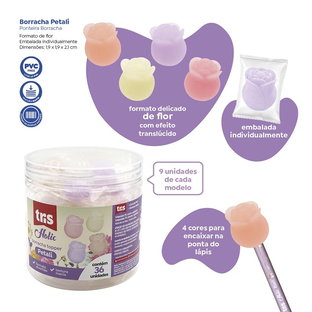 petali.jpg Borracha Topper Petali Holic - Tris - Imagem 2