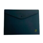 Pasta Envelope A4 Com Botão Preta Business - Polibras