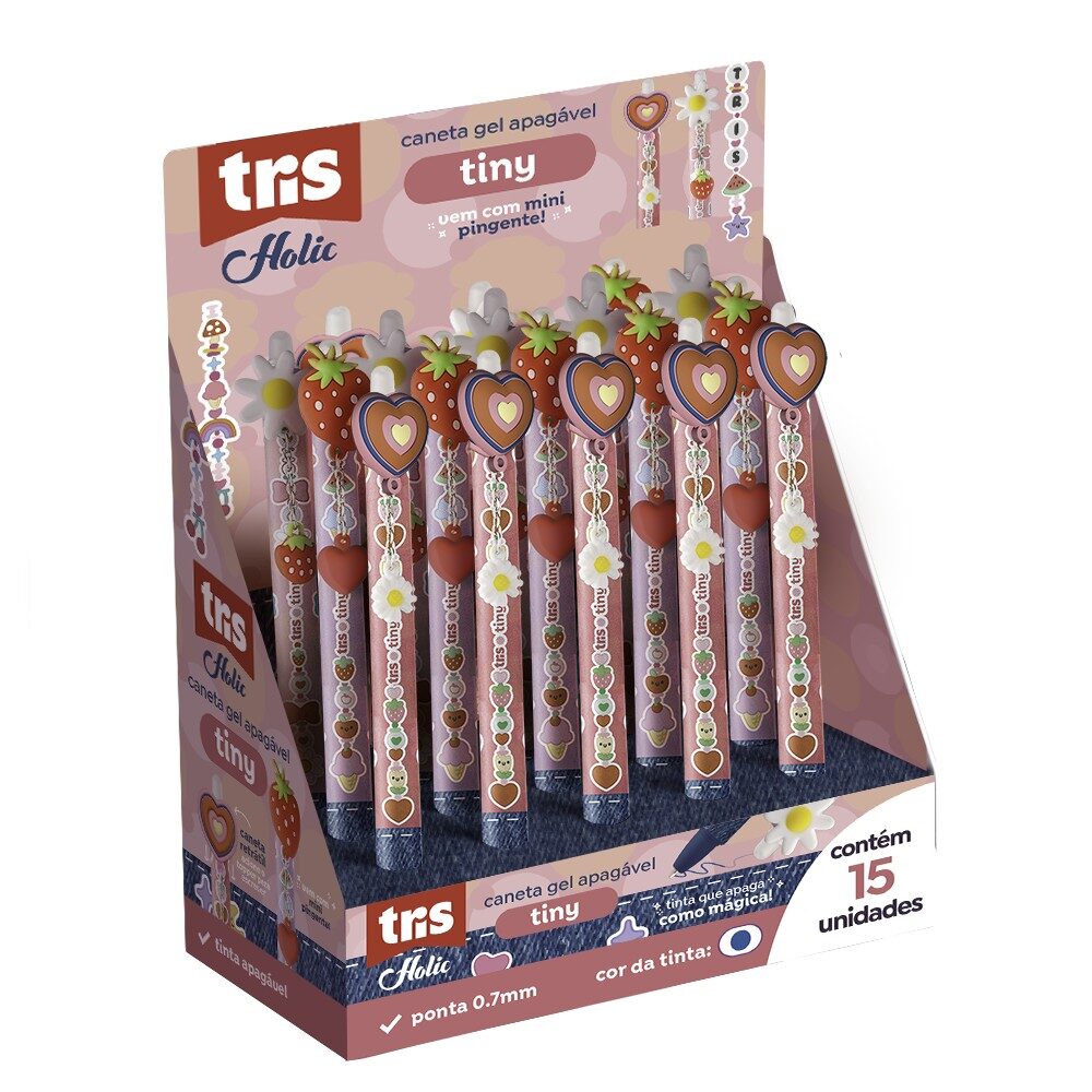 tiny2.jpg Caneta Gel Apagável Retrátil Tiny Charm Holic 0.7mm - Tris - Imagem 2