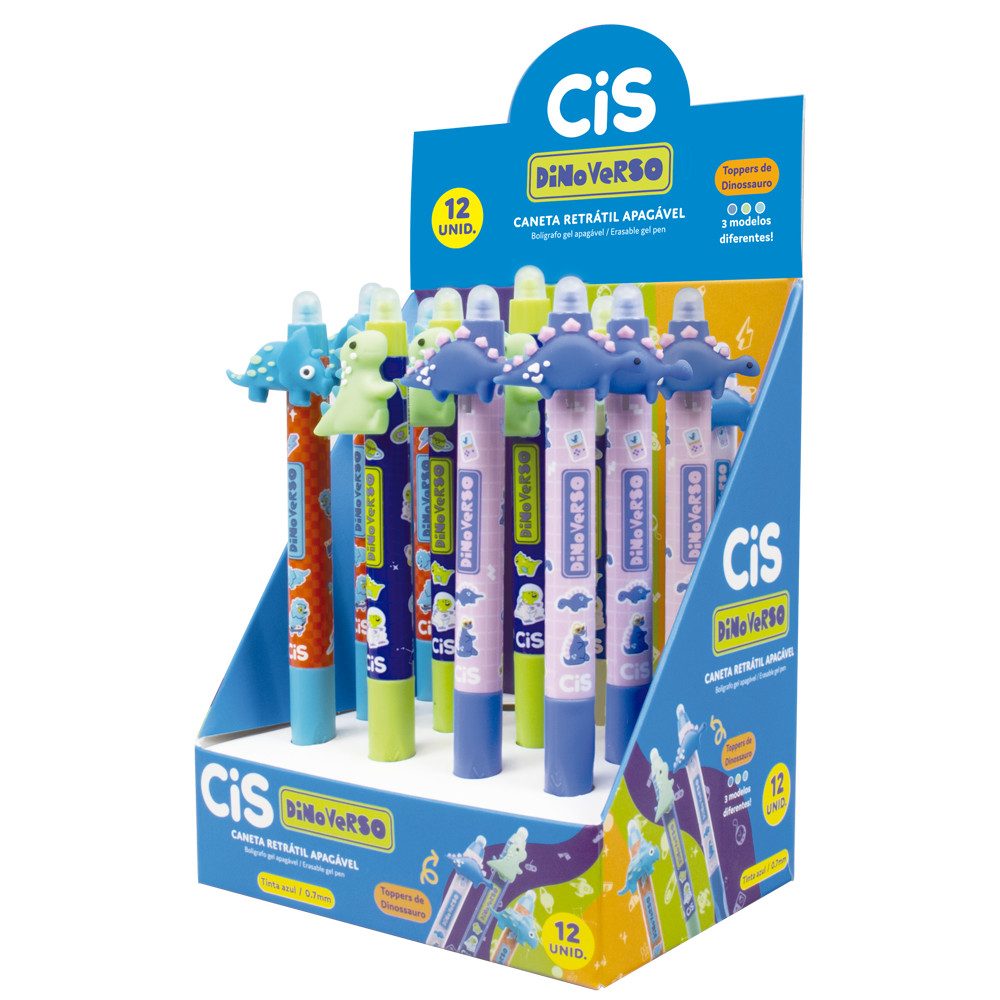 Ci-S-Dino-Verso-Display.jpg Caneta Apagável Dino Verso 0.7mm - CiS - Imagem 2