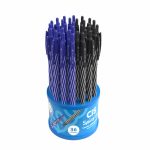 Display Caneta Retrátil Spiro Preto e Azul c/ 36 und - CiS