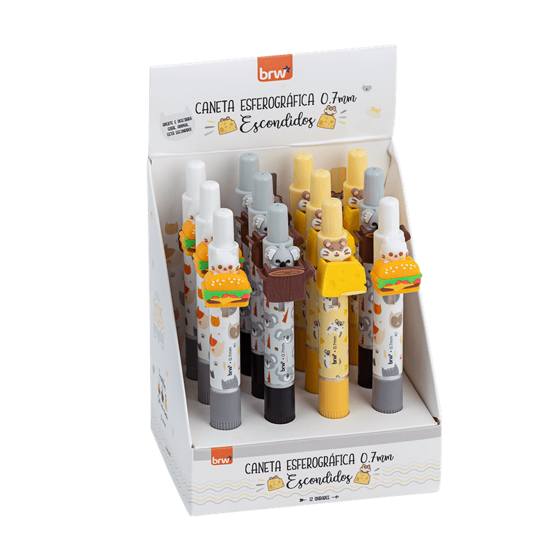 ESCONDIDOS3.png Caneta Esferográfica Escondidos 0.7mm - BRW - Imagem 3