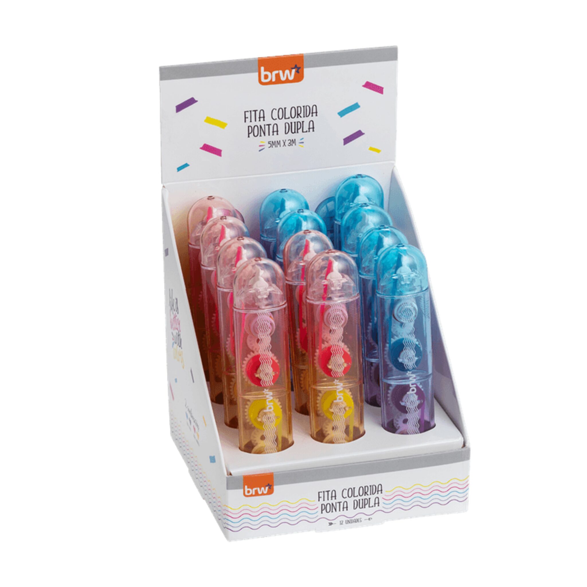 corretivo-colorido3.jpg Marca-Texto em Fita Ponta Dupla - BRW - Imagem 3