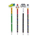 Lápis Hb Estampado Adventure Resina Redondo C/ Borracha Ponteira - BRW