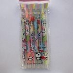 Blister Ponta Dupla Pandinha Marca-Texto + Canetinha c/ 6 cores Importados