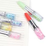 Caneta Fofa Batom Colorido Tinta Preta - Importados - Imagem 3